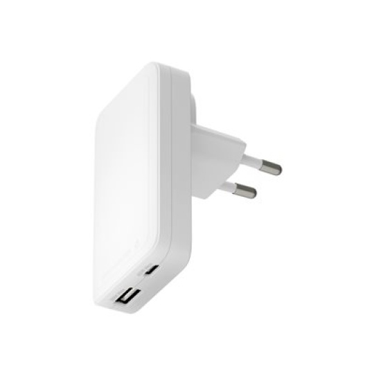 dbramante1928 re-charge Pro - Síťový adaptér - slim - 45 Watt - 2 výstupní konektory (USB-C, USB) - bílá