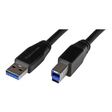 StarTech.com 5m 15 ft Active USB 3.0 USB-A to USB-B Cable - M/M - USB A to B Cable - USB 3.1 Gen 1 (5 Gbps) (USB3SAB5M) - Kabel USB - USB Type B (M) do USB typ A (M) - USB 3.0 - 5 m - lisovaný - cerná - pro P/N: ST1030USBM StarTech.com 5m 15 ft Active USB 3.0 USB-A to USB-B Cable - M/M - USB A to B Cable - USB 3.1 Gen 1 (5 Gbps) (USB3SAB5M) - Kabel USB - USB Type B (M) do USB typ A (M) - USB 3.0 - 5 m - lisovaný - cerná - pro P/N: ST1030USBM