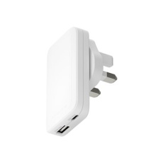 dbramante1928 re-charge Pro - Síťový adaptér - 30 Watt - 3 A - 2 výstupní konektory (24 pin USB-C, USB) - bílá