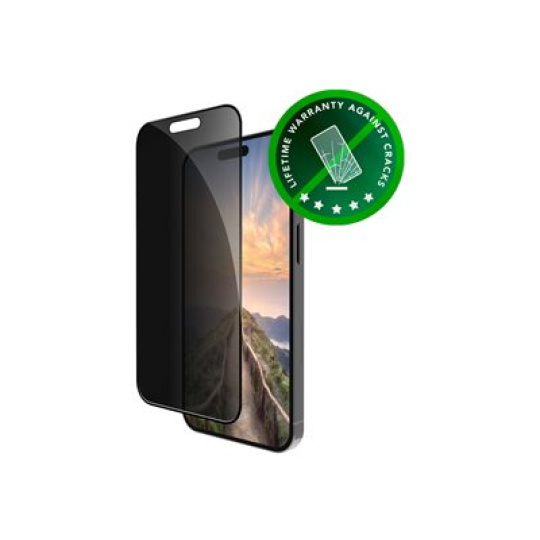 dbramante1928 Eco-shield - Ochrana obrazovky pro mobilní telefon - film - s bezpecnostním filtrem - barva rámu cerná - pro Apple iPhone 16