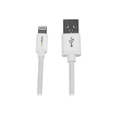 StarTech.com 2m (6ft) Long White Apple 8-pin Lightning Connector to USB Cable for iPhone / iPod / iPad - Charge and Sync Cable (USBLT2MW) - Kabel Lightning - Lightning s piny (male) do USB s piny (male) - 2 m - dvojnásobne stínený - bílá - pro P/N: KITBXAVHDPEU, KITBXAVHDPNA, KITBXAVHDPUK, KITBXDOCKPEU, KITBXDOCKPUK, KITBZDOCK