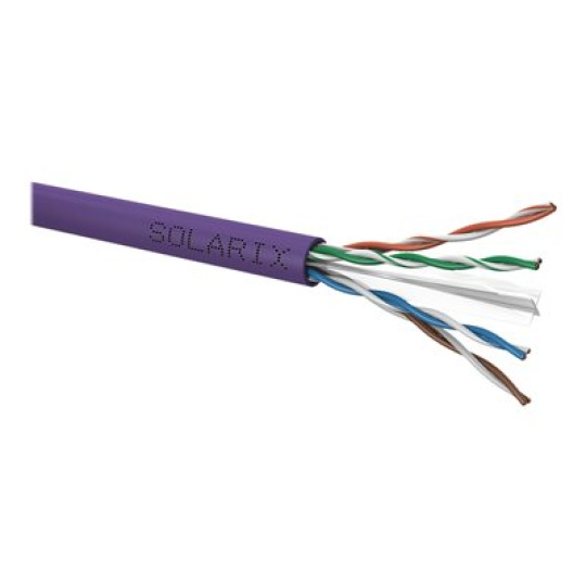 Solarix SXKD-6-UTP-LSOH - Kabel horizontální - 100 m - 6.1 mm - UTP - CAT 6 - neobsahuje halogen - purpurová, RAL 4005