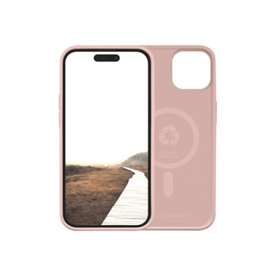 dbramante1928 Monaco - Zadní kryt pro mobilní telefon - kompatibilita s MagSafe - plast, silikon - ružová pink sand - pro Apple iPhone 15