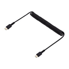 StarTech.com 3ft (1m) USB C Charging Cable, Coiled Heavy Duty Fast Charge & Sync USB-C Cable, High Quality USB 2.0 Type-C Cable, Rugged Aramid Fiber, TPE, 3A, S20, iPad, Pixel - Durable Male to Male USB, Black - USB kabel - 24 pin USB-C (M) do 24 pin USB-C (M) - USB 2.0 - 3 A - 1 m - svinutý - cerná StarTech.com 3ft (1m) USB C Charging Cable, Coiled Heavy Duty Fast Charge & Sync USB-C Cable, High Quality USB 2.0 Type-C Cable, Rugged Aramid Fiber, TPE, 3A, S20, iPad, Pixel - Durable Male to Male USB, Black - USB kabel - 24 pin USB-C (M) do 24 pin USB-C (M) - USB 2.0 - 3 A - 1 m - svinutý - cerná