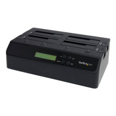 StarTech.com 4 Bay USB 3.0/ eSATA Hard Drive Duplicator Dock for 2.5" & 3.5" SATA/ IDE SSD HDD - Standalone 1:3 Copier Docking Station (SATDOCK4U3RE) - Duplikátor pevného disku - 4 zásuvky (SATA-300) - pro P/N: SVA12DN4NEUA StarTech.com 4 Bay USB 3.0/ eSATA Hard Drive Duplicator Dock for 2.5" & 3.5" SATA/ IDE SSD HDD - Standalone 1:3 Copier Docking Station (SATDOCK4U3RE) - Duplikátor pevného disku - 4 zásuvky (SATA-300) - pro P/N: SVA12DN4NEUA