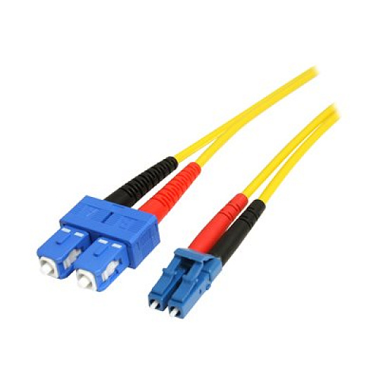 Startech 10m Fiber Optic Cable - Single-Mode Duplex 9/125 - LSZH - LC/SC - OS1 - LC to SC Fiber Patch Cable (SMFIBLCSC10) - Patch kabel - jednoduchý režim SC (M) do jednoduchý režim LC (M) - 10 m - 10 m - optické vlákno - duplex - 9 / 125 mikron - OS1 - neobsahuje halogen - žlutá
