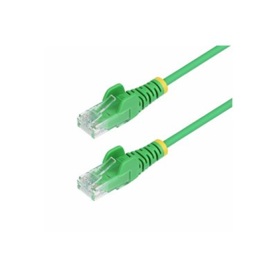 StarTech.com 50cm Green Slim CAT6 Ethernet Cable, Snagless, 28AWG, LSZH - Patch kabel - RJ-45 (M) do RJ-45 (M) - 50 cm - 3.6 mm - UTP - CAT 5/5e/6 - IEEE 802.3bt - neobsahuje halogen, provedení bez hrbolku - zelená