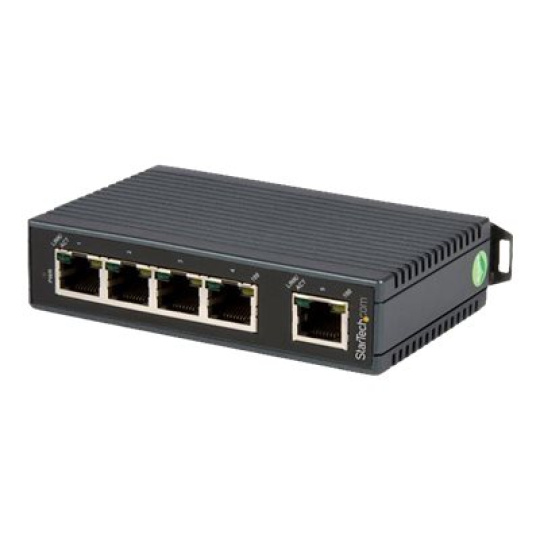 StarTech.com 5-Port Ethernet Switch - 10/100Mbps Industrial Networking Solution - IP30-rated Energy Efficient Internet Switch (IES5102) - Prepínac - nerízený - 5 x 10/100 - lze montovat na konzolu DIN - pro P/N: NETRS2322P