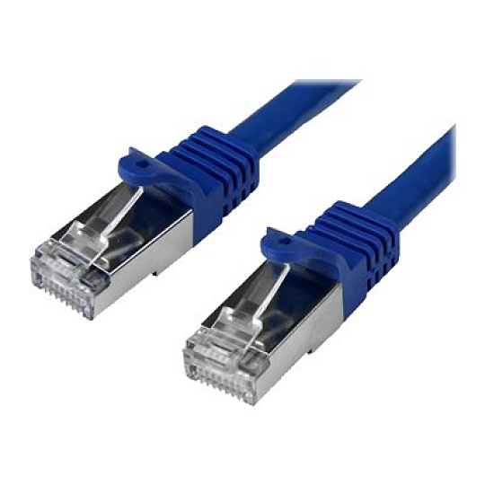 Startech 50cm CAT6 Ethernet Cable, 10 Gigabit Shielded Snagless RJ45 100W PoE Patch Cord, CAT 6 10GbE SFTP Network Cable w/Strain Relief, Blue, Wiring is UL Certified/TIA - Category 6 - 26AWG (N6SPAT50CMBL) - Patch kabel - RJ-45 (M) do RJ-45 (M) - 50 cm - SFTP - CAT 6 - lisovaný, provedení bez hrbolku - modrá