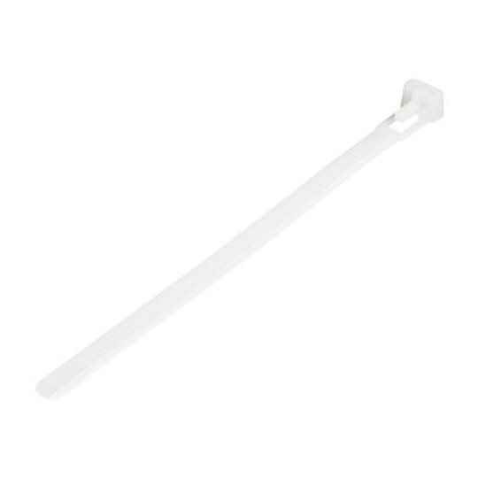 Startech 15cm(6") Reusable Cable Ties, 7mm(1/4") wide, 35mm(1-3/8") Bundle Dia. 22kg(50lb) Tensile Strength, Releasable Nylon Ties, Indoor/Outdoor, 94V-2/UL Listed, 100 Pack, White - Nylon 66 Plastic - TAA (CBMZTRB6) - Kabelová stahovací páska - 15 cm - bílá - kompatibilní s TAA (balení 100)