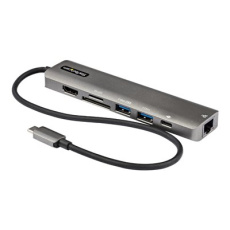 StarTech.com USB C Multiport Adapter, USB-C to 4K 60Hz HDMI 2.0, 100W Power Delivery Pass-through, SD/MicroSD, 2-Port USB 3.0 Hub, GbE, USB Type-C Mini Dock, 12" (30cm) Long Attached Cable - Works w/Thunderbolt 3 (DKT30CHSDPD1) - Dokovací stanice - USB-C / Thunderbolt 3 - HDMI - 1GbE StarTech.com USB C Multiport Adapter, USB-C to 4K 60Hz HDMI 2.0, 100W Power Delivery Pass-through, SD/MicroSD, 2-Port USB 3.0 Hub, GbE, USB Type-C Mini Dock, 12" (30cm) Long Attached Cable - Works w/Thunderbolt 3 (DKT30CHSDPD1) - Dokovací stanice - USB-C / Thunderbolt 3 - HDMI - 1GbE