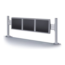 Neomounts FPMA-DTB100 - Montážní sada (nástrojová lišta) - fixní - pro 3 LCD displeje - stříbrná - velikost obrazovky: 10"-24" - upevnění svorkou