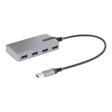 StarTech.com 4-Port USB Hub, USB 3.0 5Gbps, Bus Powered, USB-A to 4x USB-A Hub with Optional Auxiliary Power Input, Portable Desktop/Laptop USB Hub with 1ft (30cm) Attached Cable - USB Expansion Hub (5G4AB-USB-A-HUB) - Rozbočovač - 4 x USB 3.2 Gen 1 + 1 x micro-USB - desktop