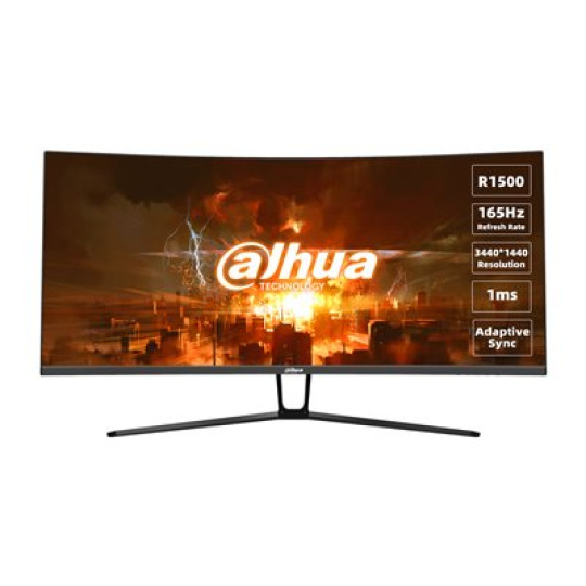 Dahua LM34-E330C - Gaming Series - LED monitor - hraní her - zakřivená - 34" - 3440 x 1440 UWQHD @ 165 Hz - VA - 350 cd/m? - 3000:1 - 1 ms - 2xHDMI, 2xDisplayPort