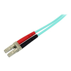 StarTech.com Aqua OM4 Duplex Multimode Fiber - 2m / 6 ft - 100 Gb - 50/125 - OM4 Fiber - LC to LC Fiber Patch Cable (450FBLCLC2) - Síťový kabel - multirežim LC (M) do multirežim LC (M) - 2 m - 2 m - optické vlákno - duplex - 50 / 125 mikron - OM4 - vodě - barva