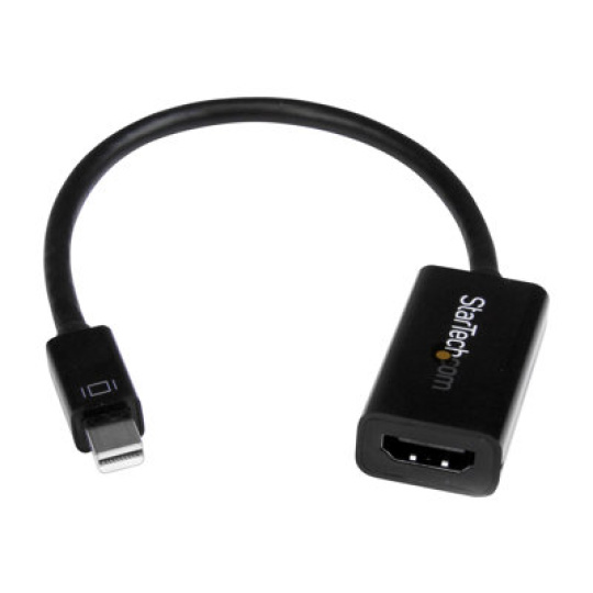 StarTech.com Mini DisplayPort to HDMI Audio / Video Converter - mDP 1.2 to HDMI Active Adapter for Ultrabook / Laptop - 4K @ 30Hz - Black (MDP2HD4KS) - Nástroj pro prevod videa - DisplayPort - HDMI - cerná