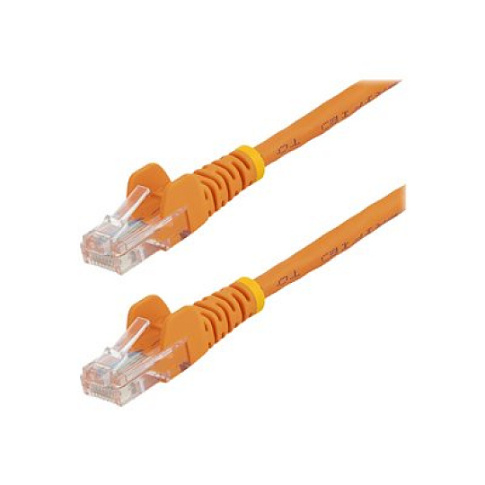 Startech 0.5m Orange Cat5e / Cat 5 Snagless Ethernet Patch Cable 0.5 m - Patch kabel - RJ-45 (M) do RJ-45 (M) - 50 cm - UTP - CAT 5e - provedení bez hrbolku, licna - oranžová