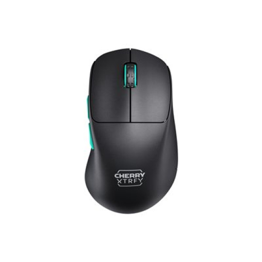CHERRY Xtrfy M64 - Myš - ergonomický - optický - 5 tlačítka - bezdrátový - 2.4 GHz - bezdrátový přijímač USB - černá