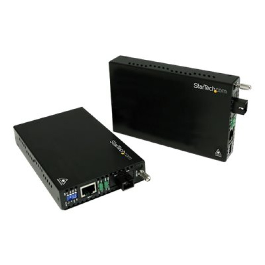 StarTech.com 10/100 Mbps Ethernet Single Mode WDM Fiber Media Converter Kit SC 20km (ET90110WDM2) - Konvertor médií s optickými vlákny - 100Mb LAN - 10Base-T, 100Base-FX, 100Base-TX - RJ-45 / jednoduchý režim SC - až 20 km - 1310 nm - pro P/N: ETCHS2U, SVA12M2NEUA, SVA12M5NA