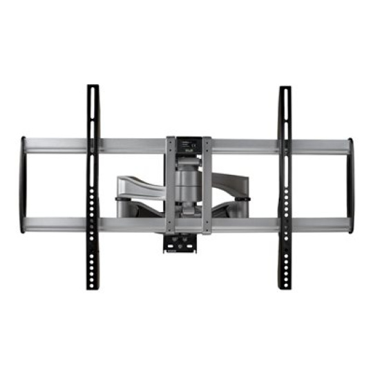 StarTech.com Full Motion TV Wall Mount, Heavy Duty Articulating TV Wall Mount Bracket for 32" to 75" (165lb/75kg) VESA Display, Universal Adjustable Tilt/Swivel Flat Screen Arm, Silver - Cable Management (FPWARPS) - Držák - pro televize - plast, hliník, ocel - cerná, stríbrná - velikost obrazovky: 32"-75" - montáž na stenu