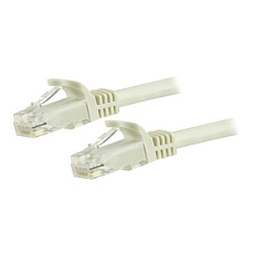 Startech 7.5m CAT6 Ethernet Cable, 10 Gigabit Snagless RJ45 650MHz 100W PoE Patch Cord, CAT 6 10GbE UTP Network Cable w/Strain Relief, White, Wiring is UL Certified/TIA - Category 6 - 24AWG (N6PATC750CMWH) - Patch kabel - RJ-45 (M) do RJ-45 (M) - 7.5 m - UTP - CAT 6 - provedení bez hrbolku - bílá