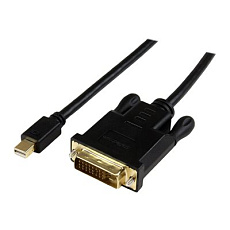 StarTech 6 ft Mini DisplayPort to DVI Active Adapter Converter Cable - 6ft (1.8m) Active mDP to DVI Cable for PC - 1920x1200 - Black (MDP2DVIMM6BS) - Kabel DisplayPort - Mini DisplayPort (M) do DVI-D (M) - 1.8 m - aktivní - cerná