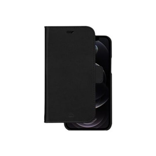 dbramante1928 Stockholm - Pouzdro s klopou pro mobilní telefon - polyuretan (PU), plast - černá - pro Apple iPhone 12, 12 Pro