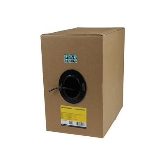 Startech 1000 ft Bulk Roll of Black CMR Cat5e Solid UTP Riser Cable - Cat 5e Riser Cable - Cat.5e CMR Ethernet Cable - 24 AWG - Black (WIR5ECMRBK) - Kabel horizontální - 304.9 m - UTP - CAT 5e - podložka, pevný - cerná