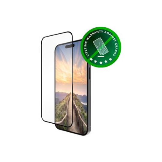 dbramante1928 Eco-shield - Ochrana obrazovky pro mobilní telefon - sklo - barva rámu cerná - pro Apple iPhone 16
