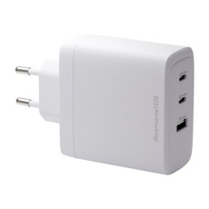 dbramante1928 re-charge - Síťový adaptér - 100 Watt - 3 výstupní konektory (2 x USB-C, USB) - bílá