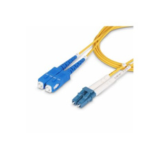 StarTech.com 30m (98ft) LC to SC (UPC) OS2 Single Mode Duplex Fiber Optic Cable, 9/125?m, Laser Optimized, 10G, Bend Insensitive, Low Insertion Loss - LSZH Fiber Patch Cord (SMLCSC-OS2-30M) - Patch kabel - jednoduchý režim LC/UPC (M) do jednoduchý režim SC/UPC (M) - 30 m - 30 m - 2 mm - optické vlákno - duplex - 9 / 125 mikron - OS1/OS2 - neobsahuje halogen, pasivní - žlutá