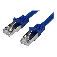 Startech 1m CAT6 Ethernet Cable, 10 Gigabit Shielded Snagless RJ45 100W PoE Patch Cord, CAT 6 10GbE SFTP Network Cable w/Strain Relief, Blue, Wiring is UL Certified/TIA - Category 6 - 26AWG (N6SPAT1MBL) - Patch kabel - RJ-45 (M) do RJ-45 (M) - 1 m - SFTP - CAT 6 - lisovaný, provedení bez hrbolku - modrá