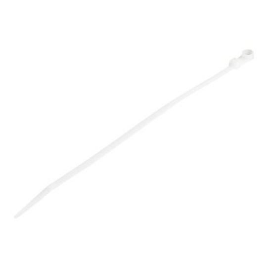 Startech 20cm(8") Cable Ties with Mounting Hole, 4mm(1/8") wide, 52mm(2") Bundle Diameter, 22kg(50lb) Tensile Strength, Nylon 66 Self Locking Ties with Screw Hole, UL Listed, 100 Pack - UL94 V-2 Rated - TAA (CBMZTS10N8) - Kabelová stahovací páska - 21.9 cm - bílá - kompatibilní s TAA (balení 100)