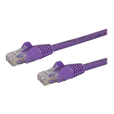Startech 5m CAT6 Ethernet Cable, 10 Gigabit Snagless RJ45 650MHz 100W PoE Patch Cord, CAT 6 10GbE UTP Network Cable w/Strain Relief, Purple, Wiring is UL Certified/TIA - Category 6 - 24AWG (N6PATC5MPL) - Patch kabel - RJ-45 (M) do RJ-45 (M) - 5 m - CAT 6 - provedení bez hrbolku - purpurová