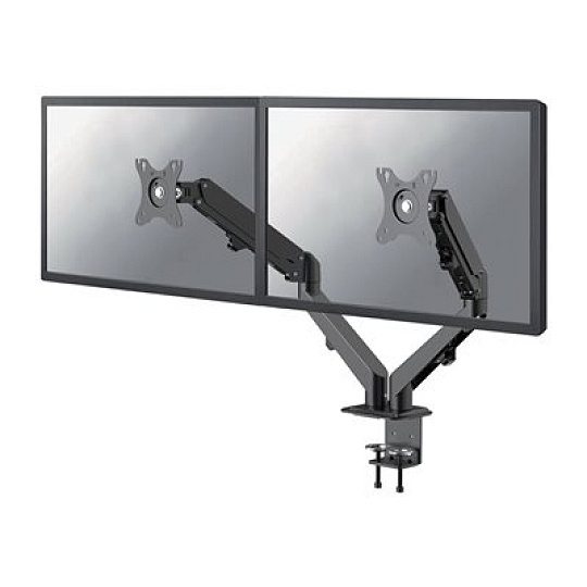 Neomounts DS70-700BL2 - Montážní sada (úchyt na stůl) - dvojité nastavitelné rameno s plným rozsahem pohybu - pro 2 LCD displeje - černá - velikost obrazovky: 17"-27" - upevnění svorkou