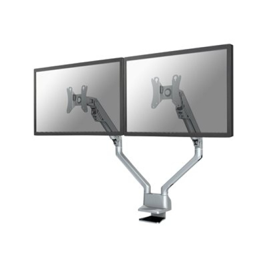 Neomounts by Newstar FPMA-D750D - Montážní sada - full-motion - pro 2 LCD displeje - stříbrná - velikost obrazovky: 10"-32" - upevnění svorkou, průchodka, upevnitelné na stůl