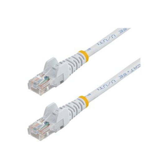 StarTech.com Snagless Cat 5e UTP Patch Cable - Patch kabel - RJ-45 (M) do RJ-45 (M) - 3 m - UTP - CAT 5e - lisovaný, provedení bez hrbolku - bílá