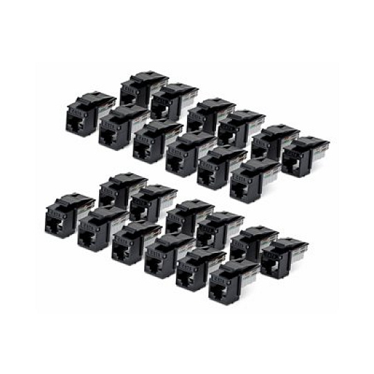 Cat6 Keystone Jack 24-Pack 90-Deg 110