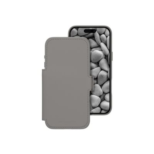 dbramante1928 Lynge - Pouzdro s klopou pro mobilní telefon - kompatibilita s MagSafe - river stone