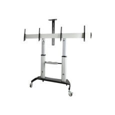 StarTech.com Dual TV Cart for 37-60in VESA TVs up to 110lb (50kg) each, Height Adjustable TV Mount, Mobile Display Cart w/ Webcam & Equipment Shelves, Lockable Casters, TV Cart on Wheels - Rolling TV Stand (STNDMTVDUO) - Vozík - pro 2 monitory / zahnuté monitory - hliník, ocel - velikost obrazovky: 37"-60" StarTech.com Dual TV Cart for 37-60in VESA TVs up to 110lb (50kg) each, Height Adjustable TV Mount, Mobile Display Cart w/ Webcam & Equipment Shelves, Lockable Casters, TV Cart on Wheels - Rolling TV Stand (STNDMTVDUO) - Vozík - pro 2 monitory / zahnuté monitory - hliník, ocel - velikost obrazovky: 37"-60"