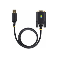 StarTech.com 3ft (1m) USB to Serial Adapter Cable, Interchangeable DB9 Screws/Nuts, COM Retention, USB-A to DB9 RS232, FTDI IC, Level-4 ESD Protection, Windows/macOS/ChromeOS/Linux - Rugged TPE Construction (1P3FFCB-USB-SERIAL) - USB / sériový kabel - USB (M) do DB-9 (M) - 1 m - černá