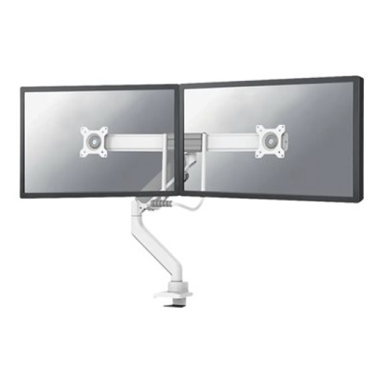 Neomounts DS75-450WH2 - Montážní sada (kloubové rameno, svorka s průchodkou, svorka Topfix) - plný pohyb - pro 2 LCD displeje - bílá - velikost obrazovky: 17"-32" - na stůl