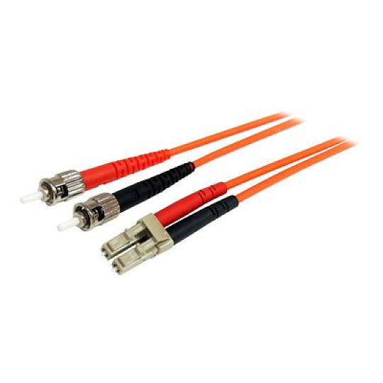 Startech 1m Fiber Optic Cable - Multimode Duplex 62.5/125 - LSZH - LC/ST - OM1 - LC to ST Fiber Patch Cable (FIBLCST1) - Patch kabel - multirežim LC (M) do ST nekolik režimu (M) - 1 m - 1 m - optické vlákno - duplex - 62,5 / 125 mikron - oranžová
