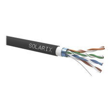 Solarix SXKD-5E-FTP-PVC+PE - Kabel horizontální - 305 m - 7.4 mm - FTP - CAT 5e - šedá, černá, RAL 7035, RAL 9005