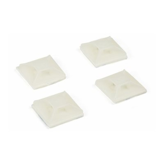 StarTech.com 100 Pack Cable Tie Mounts with Adhesive Tape for 0.13 in. (3.2 mm) Wide Ties, Nylon/Plastic Zip Tie Mounts, Electrical/Network Cable Wrap Mounts / 94V-2 Fire & UL Rated TAA - Nylon 66 Zip Tie Mount (CBMCTM1) - Kabelová upevnovací svorka - bílá - kompatibilní s TAA (balení 100) - pro StarTech.com 1U