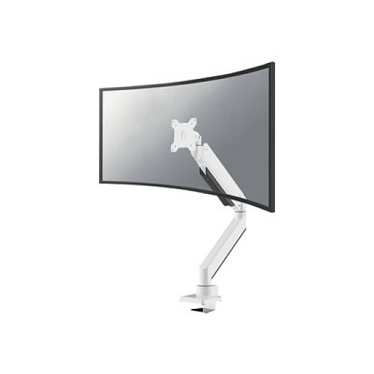 Neomounts NM-D775PLUS - Montážní sada - plný pohyb - pro Displej LCD - hliník - bílá - velikost obrazovky: 10"-49" - upevnění svorkou, průchodka, upevnitelné na stůl