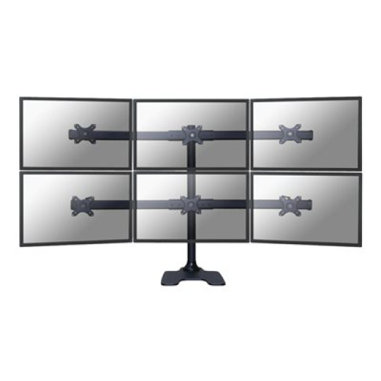Neomounts by Newstar FPMA-D700DD6 - Stojan - pro 6 LCD displejů - černá - velikost obrazovky: 10"-27" - stolní stojan, upevnitelné na stůl