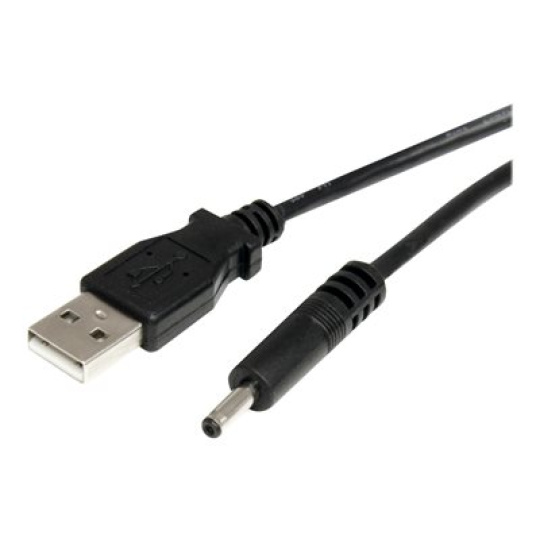 StarTech.com 3 ft. (0.9 m) USB to Type H Barrel 5V DC Power Cable - USB to 3.4mm Power Cable - 5V DC Type H - Black - Bluetooth Charger (USB2TYPEH) - USB / napájecí kabel - USB (pouze napájení) (M) do DC jack 3.4 mm (M) - 91 cm - lisovaný - cerná