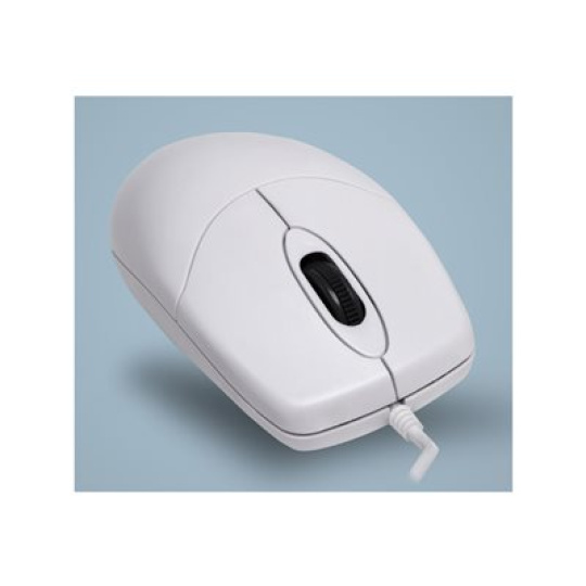 Active Key AK-PMJ1 - Myš - pratelné - pravák a levák - optický - 2 tlačítka - kabelové - USB 2.0 - bílá