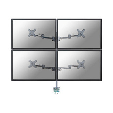 Neomounts FPMA-D935D4 - Montážní sada - plný pohyb - pro 4 LCD displeje - stříbrná - velikost obrazovky: 10"-27" - upevnění svorkou, upevnitelné na stůl Neomounts FPMA-D935D4 - Montážní sada - plný pohyb - pro 4 LCD displeje - stříbrná - velikost obrazovky: 10"-27" - upevnění svorkou, upevnitelné na stůl